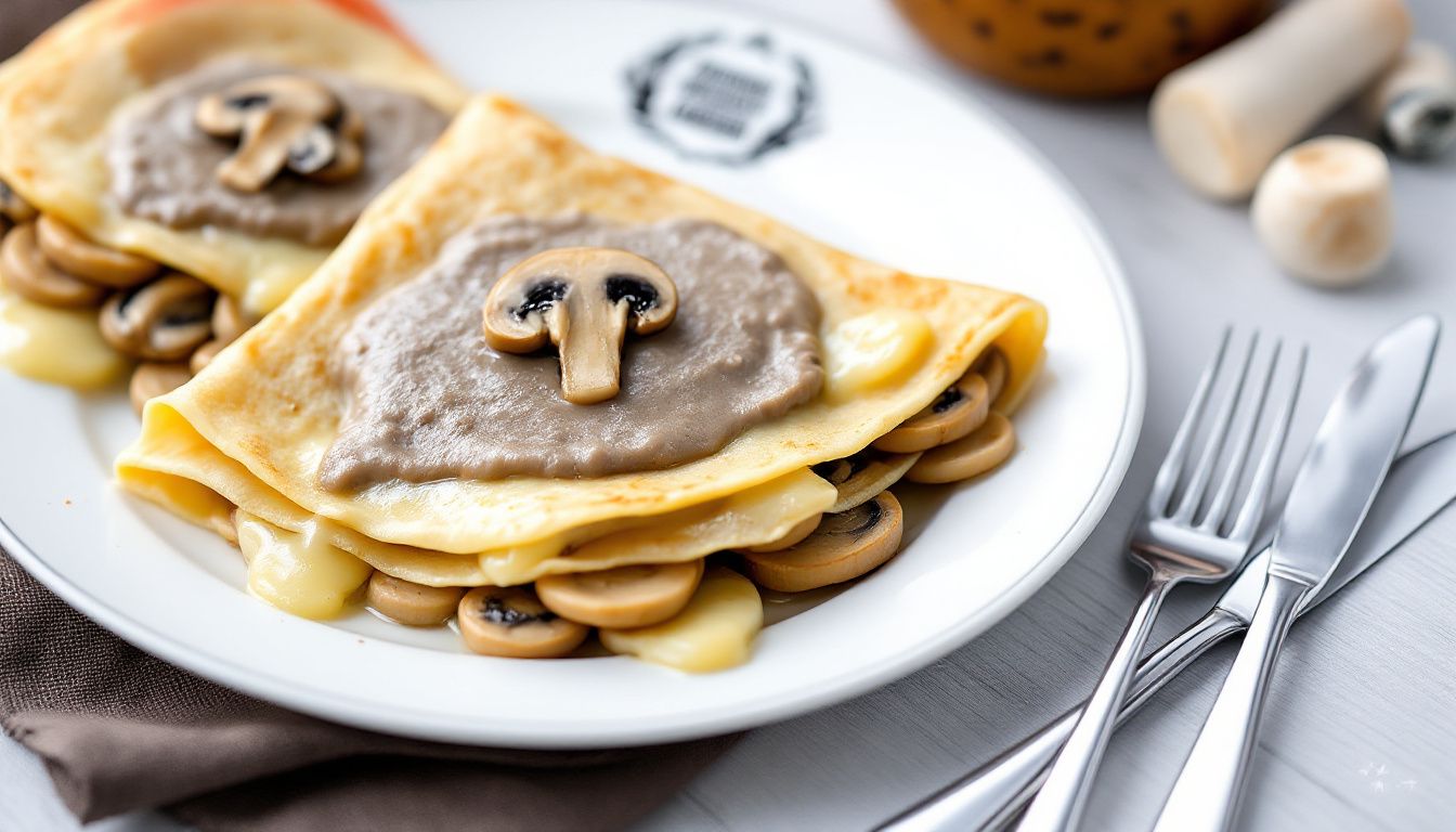 Crespelle alla Crema di Funghi e Fontina