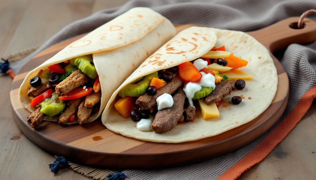 Fajitas di Carne e Pollo con Verdure