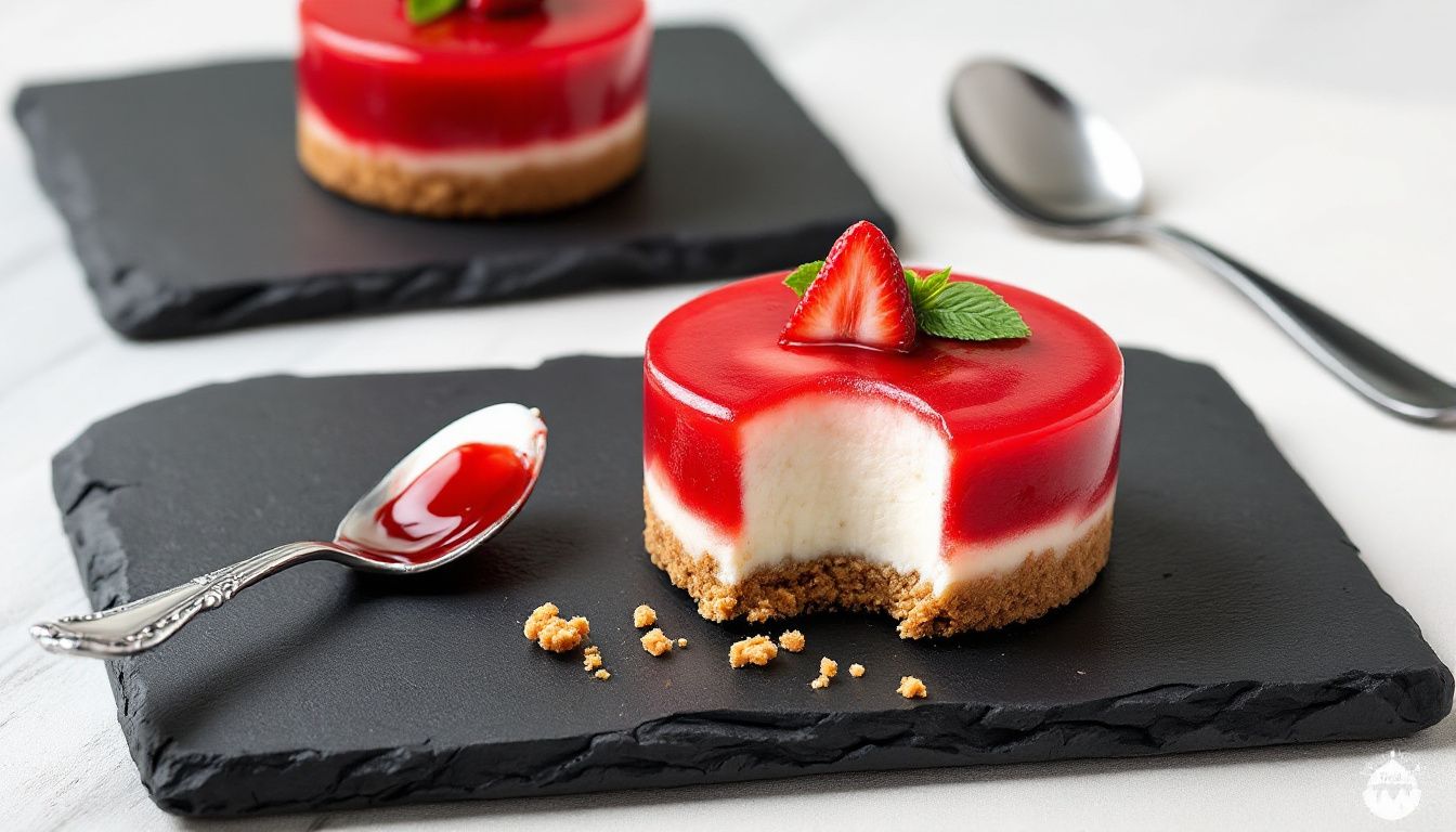 Mini Cheesecake alle Fragole con Coulis