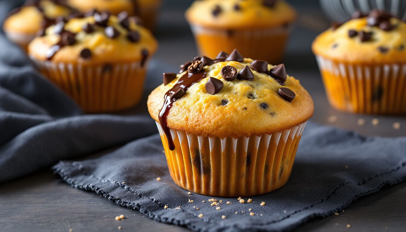 Muffin con gocce di cioccolato