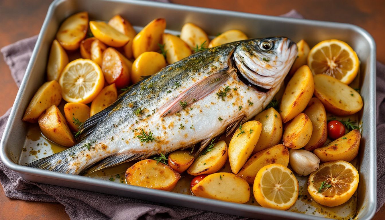 Orata al Forno con Patate Aromatiche