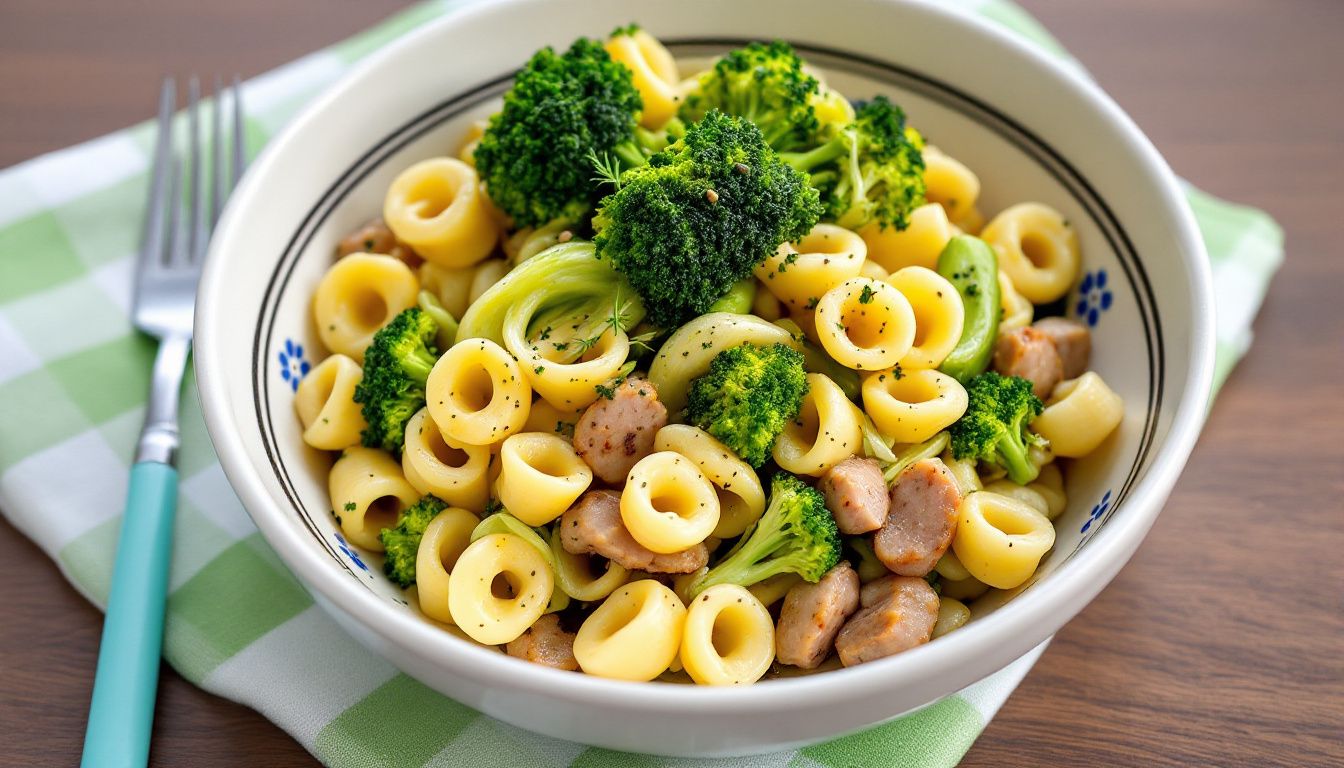 Orecchiette con broccoli e salsiccia