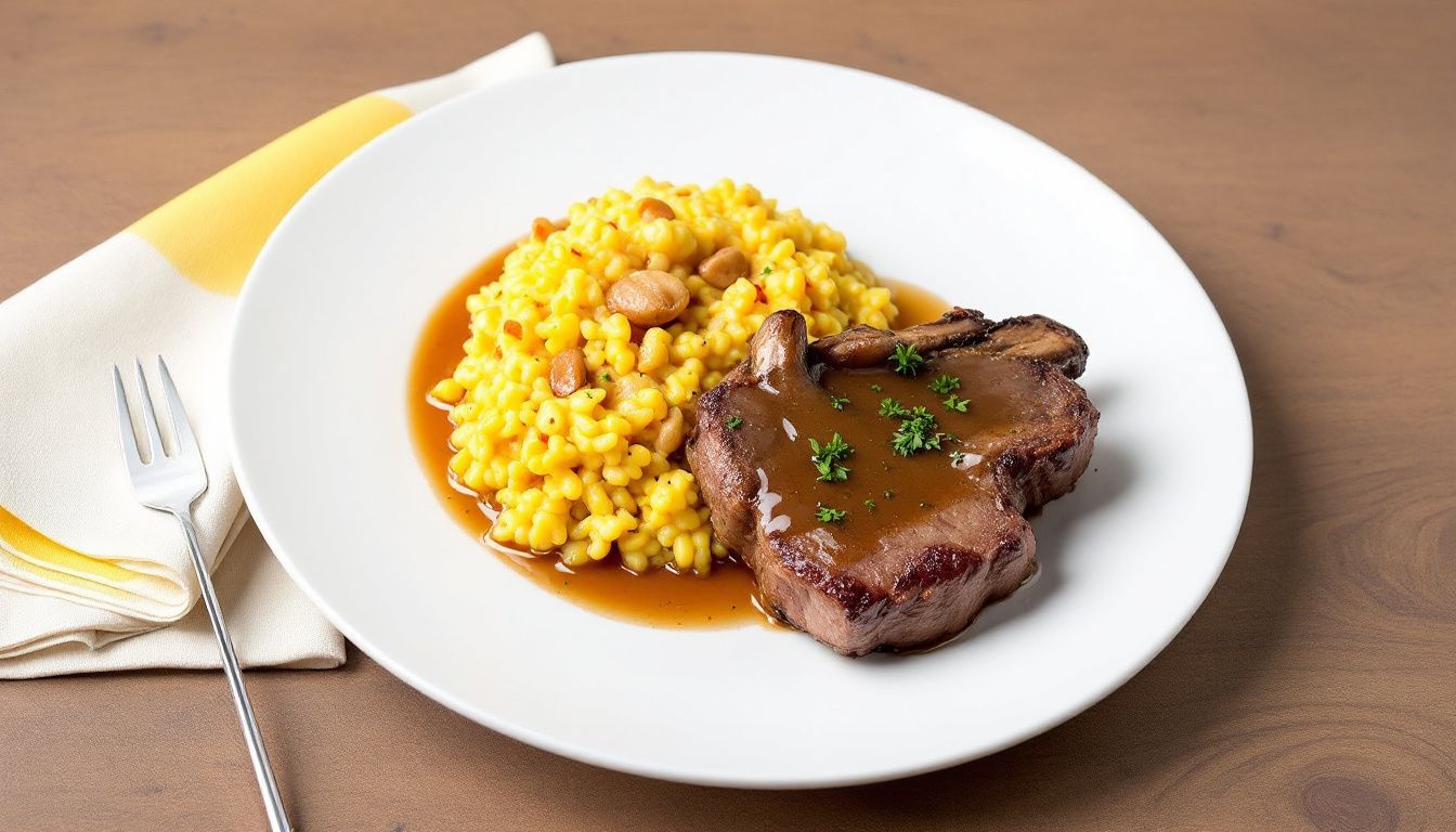 Ossobuco alla Milanese con Risotto Giallo