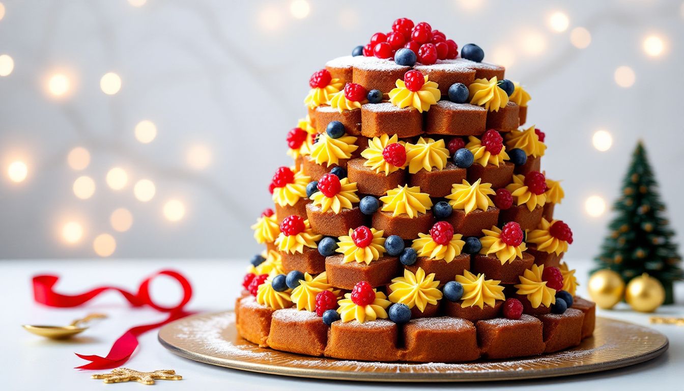 Pandoro Farcito con Crema Diplomatica e Frutti di Bosco