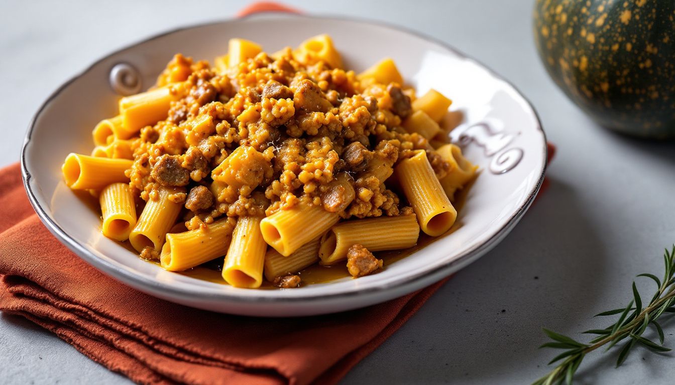 Pasta con Zucca e Salsiccia