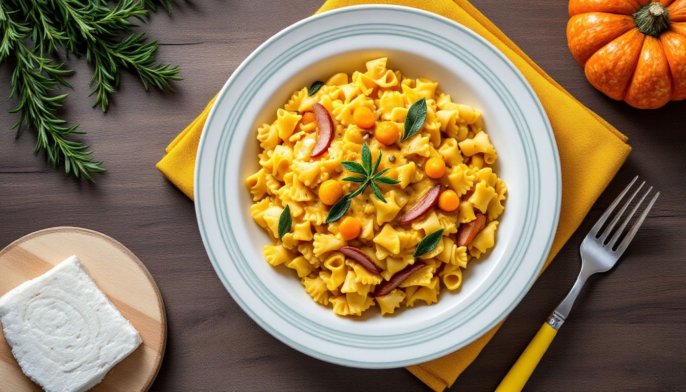 Pasta Cremosa alla Zucca e Pancetta