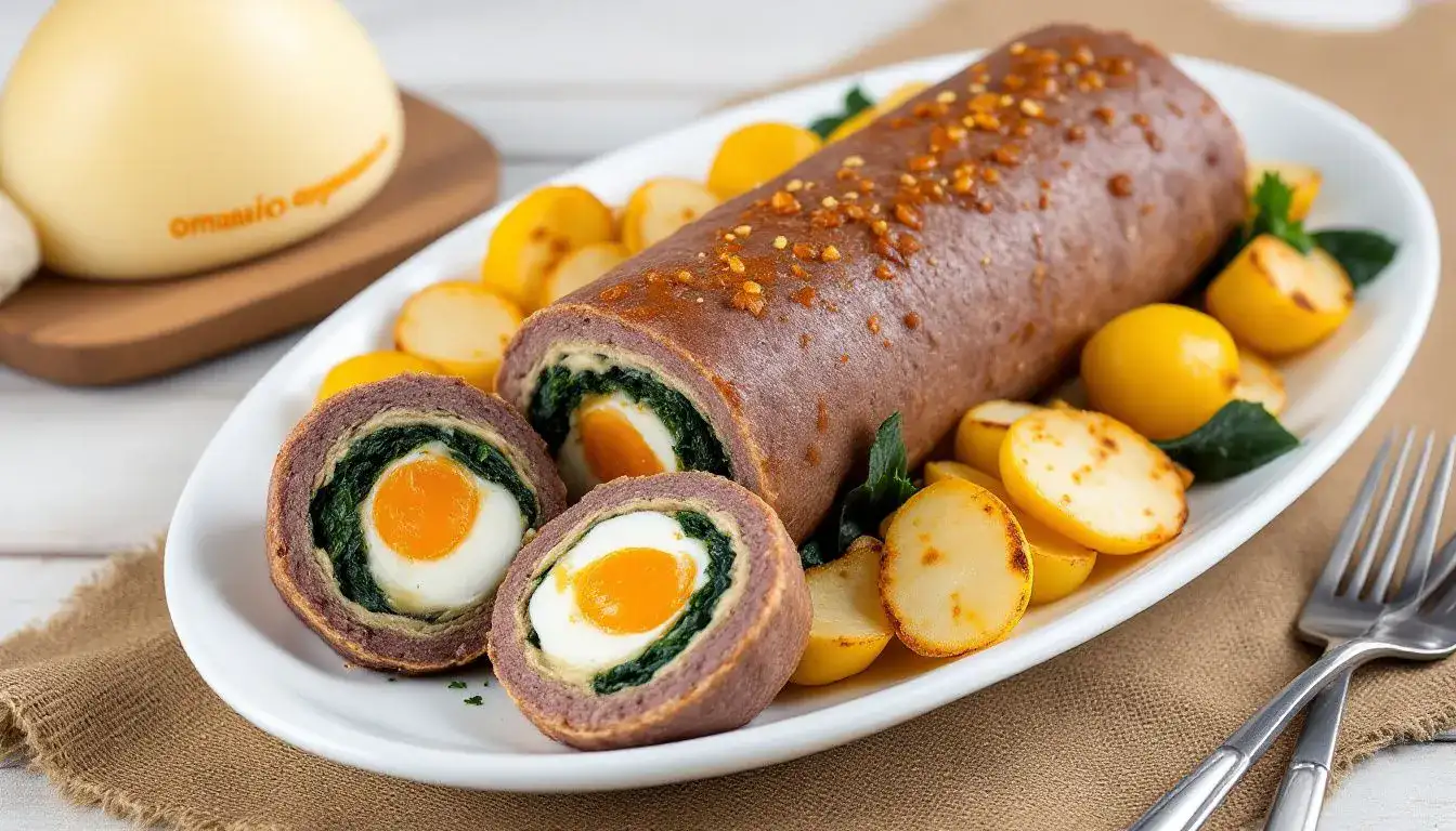 Polpettone Ripieno di Spinaci e Caciocavallo