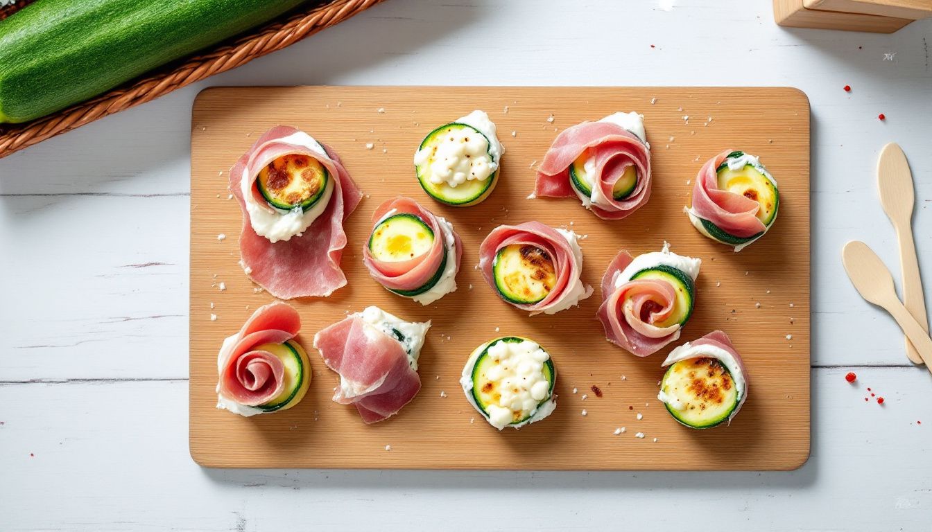 Rotolini di Zucchine con Crudo e Robiola